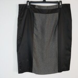 Adrienne Vittadini Black and Gray Pencil Skirt